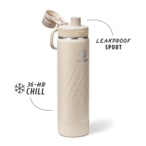 Sport Triple Insulated Water Bottle with Spout Lid and Ice Blocker