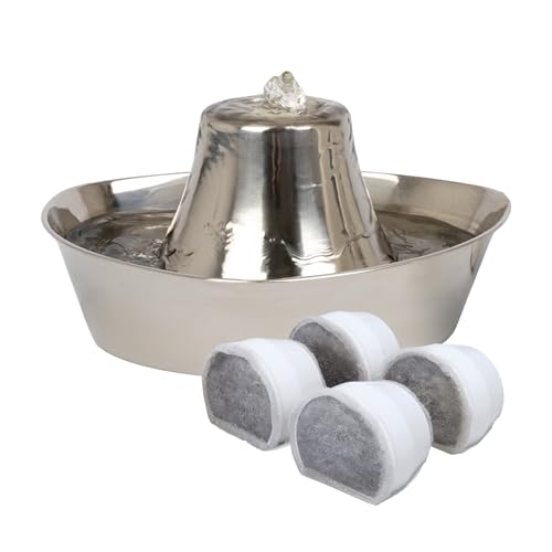 Seaside Stainless Cat & Dog Fountain with 4