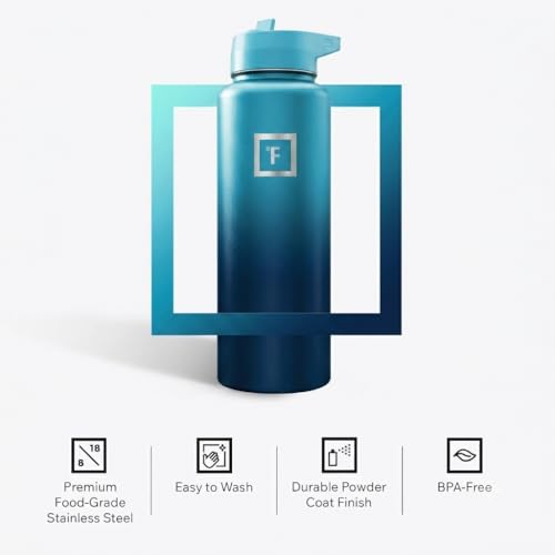 40 oz Wide Mouth Water Bottle with Straw