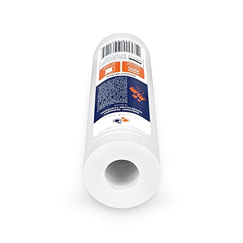 5 Micron 10 x 2.5 Grooved Sediment Water Filter Replacement for Whole House Filter Cartridge Compatible with AP110 (6 Count)