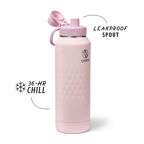 Sport Triple Insulated Water Bottle with Spout Lid and Ice Blocker
