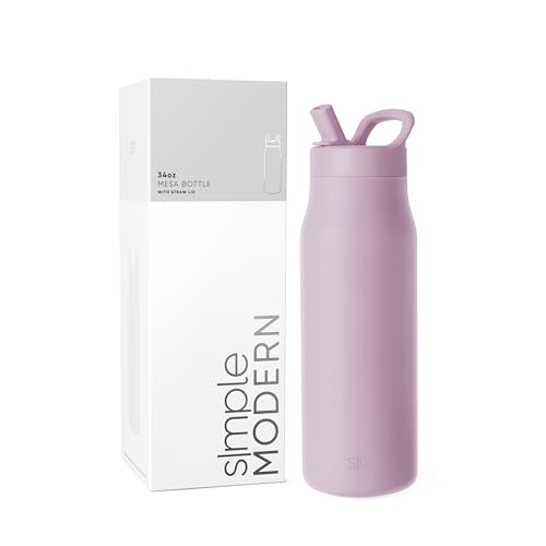 Insulated Water Bottle with Manual Straw