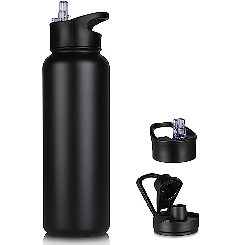 40 oz Insulated Water Bottle with Straw