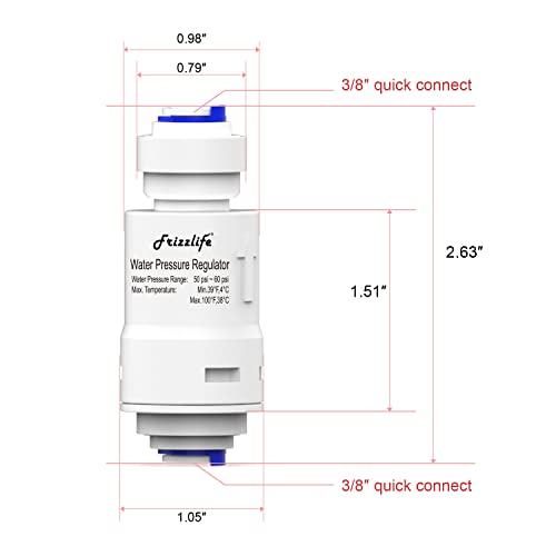 PRV3 Water Filter Pressure Regulator Protection Valve For Reverse Osmosis & Water Filter System