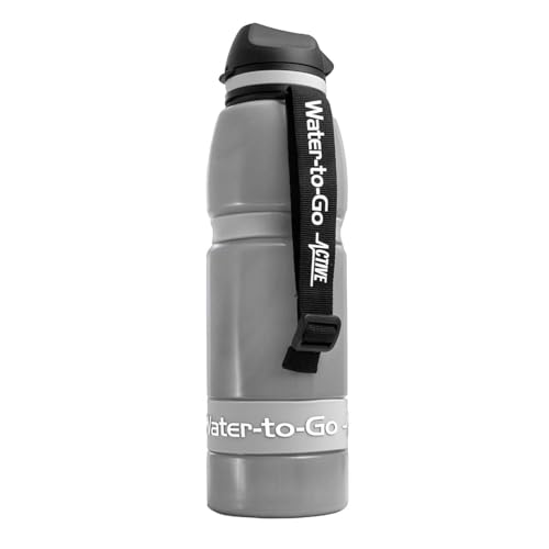 Water-to-Go Water Filter Bottle, 1 Liter, Cloud Grey