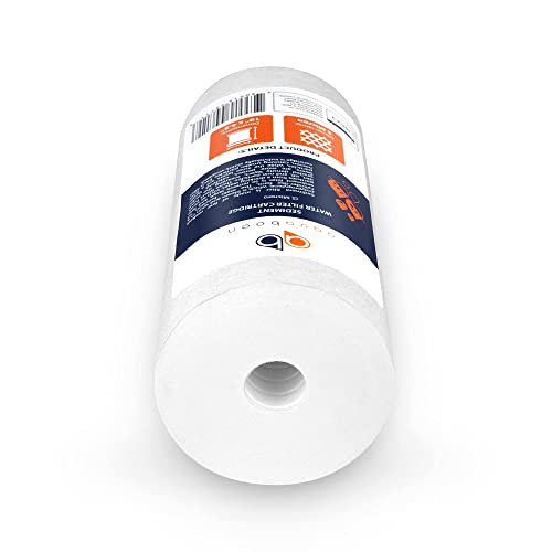 5 Micron 10 x 4.5 Whole House Water Filters Cartridges Replacement Set of Carbon & Sediment Filters Compatible with FXHTC