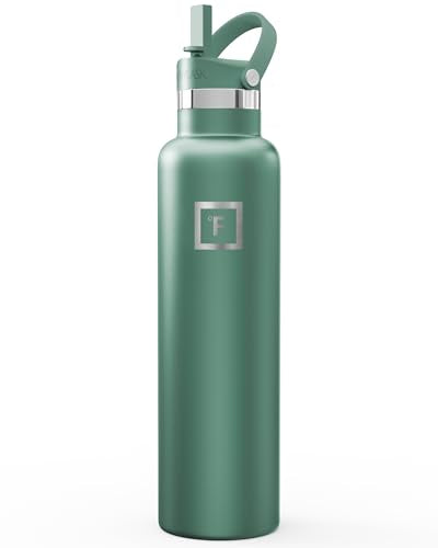 24 oz Narrow Mouth Water Bottle with Straw