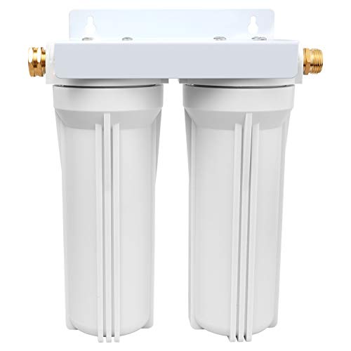External RV Dual Water Filter System for RVs Camper Boats Marine (2 Count)