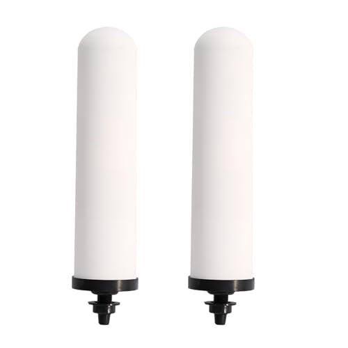 2PCS 7" Ceramic Filter Candle Activated Carbon Replacement Filters Compatible with ProOne and Berkey Countertop Gravity Water Filter System (2 Count)