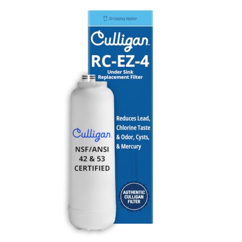 RC-EZ-4 Premium Water Filtration Replacement Cartridge for Under-Sink, Refrigerator, & RV Systems - EZ Change Water Filter System (500 Gallon Life)