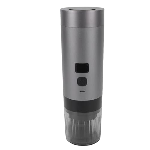 Portable Coffee Machine Coffee Machines Maker with Spoon 200ml Fast Heating Temp Digital Display Fine Mesh Filter Cold Hot Extraction for Camping Office Portable