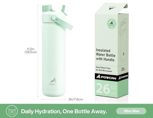 26 oz Insulated Water Bottle with 2