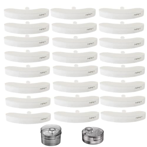 24 Pack Dog Fountain Replacement Filters with Pump Sponge (6 Count)