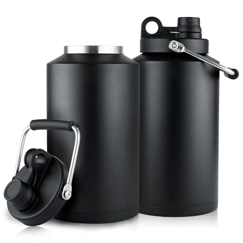1 Gallon Water Bottle Insulated Stainless Steel Keeps Ice 48Hr