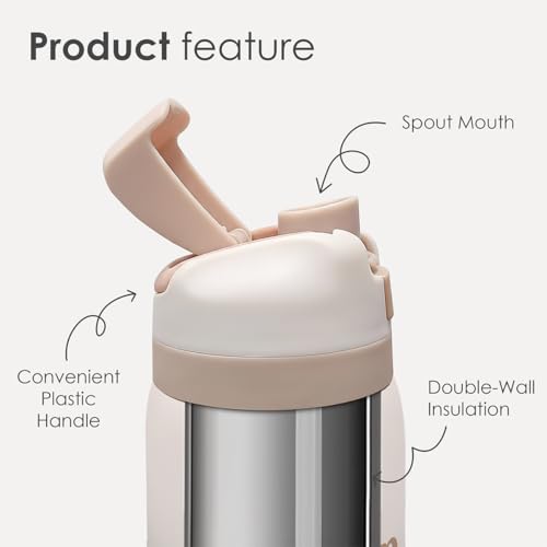 Inspiration Insulated Stainless Steel Water Bottle with Straw for Sports and Travel