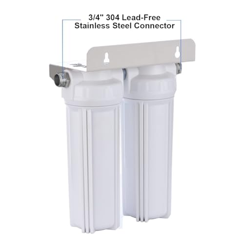 External RV Dual Water Filter System for Reducing Sediment