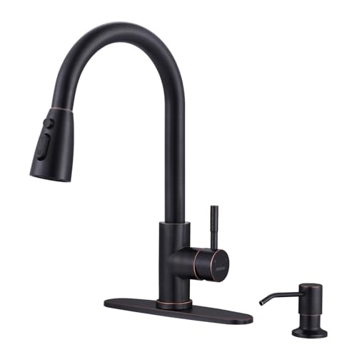 Oil Rubbed Bronze Kitchen Faucet with Soap Dispenser