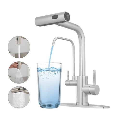 Kitchen Faucets with Water Filter and Pull Down Sprayer