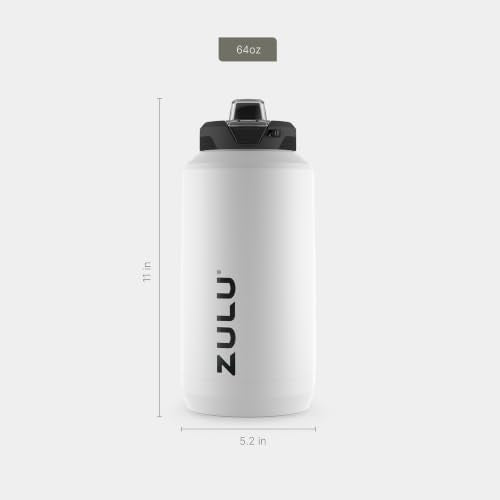 Goals 64oz Water Bottle Half Gallon Stainless Steel Jug with Straw