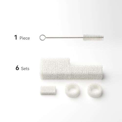 Cat Water Fountain Filter Sponge Replacement Foam Filters Compatible with Automatic Pet Water Dispenser 6 (6 Count)