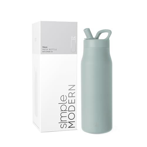 Insulated Water Bottle with Manual Straw