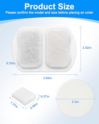 Dog Water Filter Replacement Compatible with oneisall 7L (36 Count)