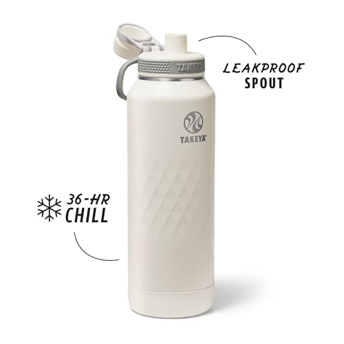 Sport Triple Insulated Water Bottle with Spout Lid and Ice Blocker