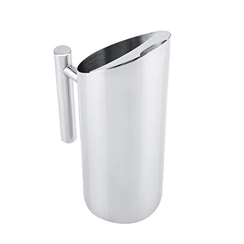 Stainless Steel Water Pitcher with Ice Guard Cold Drinking Pitcher Home Hotel Serving Tool