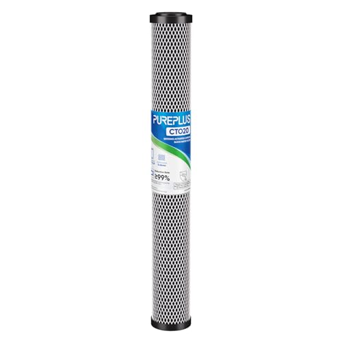 5 Micron 20" x 2.5" Whole House CTO Carbon Sediment Water Filter Cartridge Compatible with C1