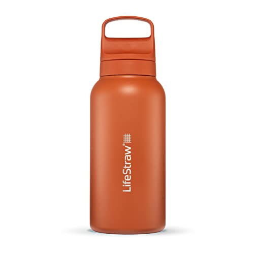 Go Series Insulated Stainless Steel Water Filter Bottle for Travel and Everyday Use removes Bacteria