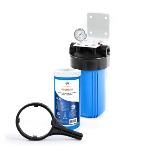 Whole House Water Filter System for Well Water with 5 Micron 10x4.5 Ganular Activated Carbon