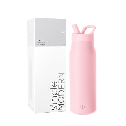 Insulated Water Bottle with Manual Straw