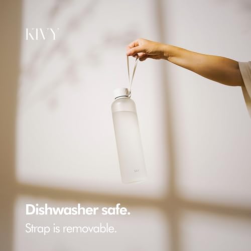 Slim Water Bottle 32oz [Lightweight & Shatterproof] Fits Cupholder & Backpack