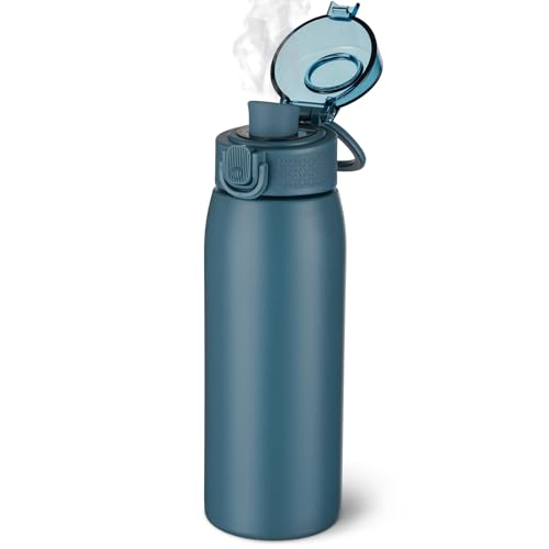 Insulated Water Bottle 18 oz with Dustproof Lid