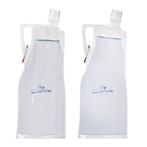 2L Clear Collapsible Water Bottles (2 Count)