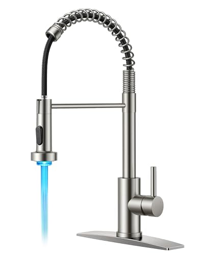 Kitchen Faucet with LED Light Sprayer