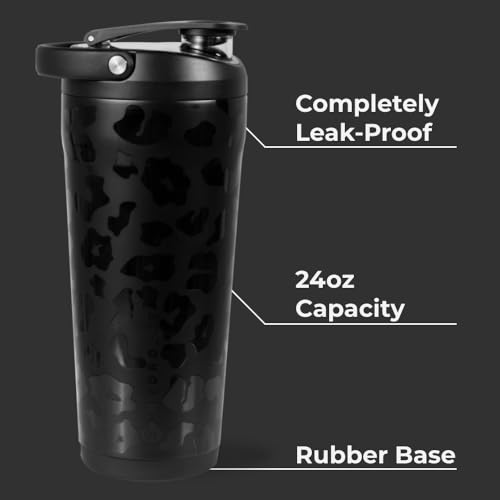 Insulated Protein Shaker Bottle 24oz