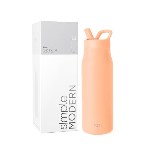 Insulated Water Bottle with Manual Straw