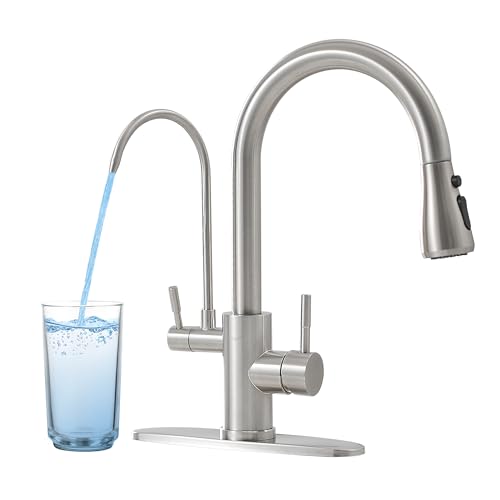 Kitchen Faucets with Water Filter and Pull Down Sprayer