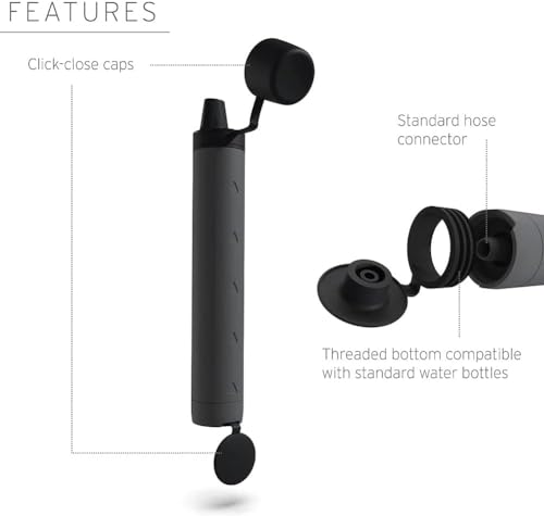 Peak Series Personal Water Filter Straw for Backup Filtration