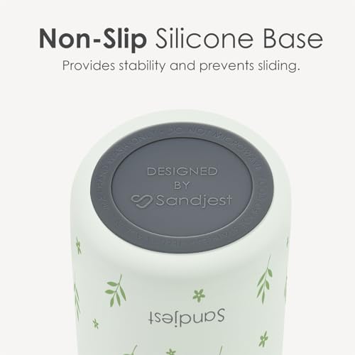 Botanical Insulated Stainless Steel Water Bottle with Straw for Sports and Travel