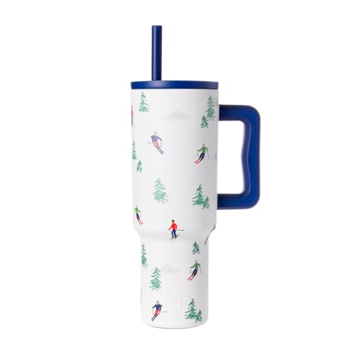 40oz Leak Proof Ceramic Lined Tumbler with Handle