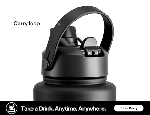 40 oz Insulated Water Bottle with 2
