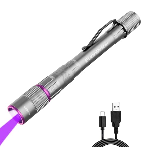 Rechargeable Pen Flashlight with UV and White Light