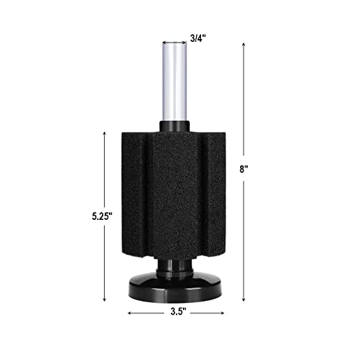 Aquarium Sponge Filter Breeding Fry Betta Shrimp Nano Fish Tank 4pcs (4 Count)