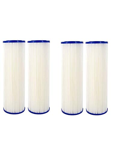 COMPLETE FILTRATION SERVICES Compatible for EcoPure EPW2P Pleated Whole Home Replacement Water Filter (4 Count)
