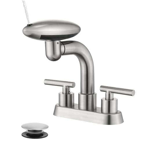 Brushed Nickel Bathroom Sink Faucet