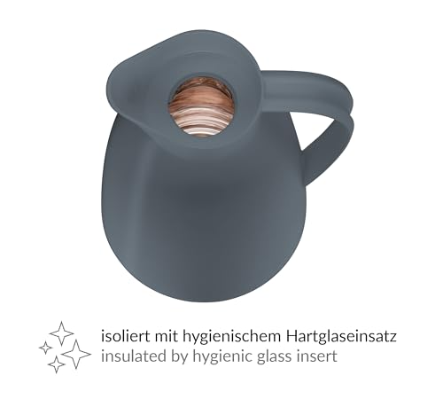 Eco Insulated Jug 1.00 L 12 Hours Hot Tempered Glass Insert Storm Grey