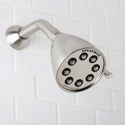 S-2251-MB Signature Icon Anystream High Pressure Adjustable Solid Brass Shower Head, 2.5 GPM, Matte Black