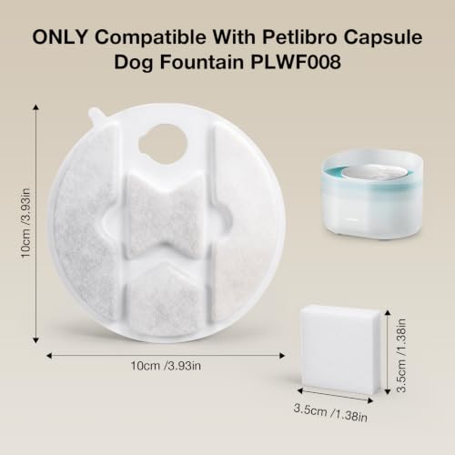 Replacement Filters for Petlibro Capsule Dog Fountain PLWF008 (41 Count)